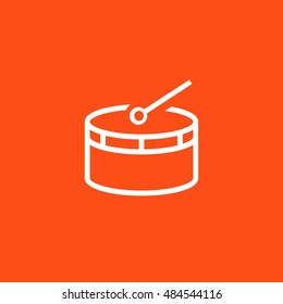 Drum icon vector, clip art. Also useful as logo, web UI element, symbol, graphic image, silhouette and illustration.