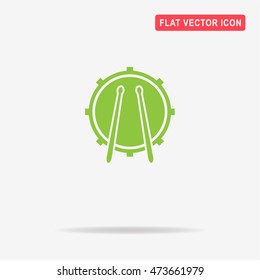 Drum icon. Vector concept illustration for design.
