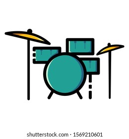 Drum icon vector design illustration
