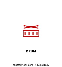 drum icon. drum vector design. sign design. red color