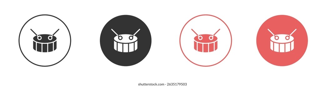 Drum icon vector design template simple and clean style