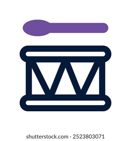 drum icon. vector dual tone icon for your website, mobile, presentation, and logo design.