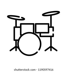 Drum icon, vector illustration