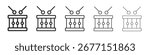 Drum icon vector illustration isolated