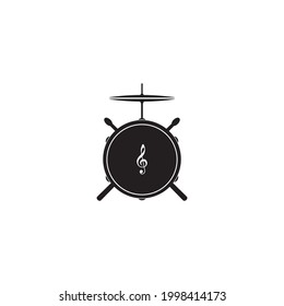Drum icon vector illustration logo  design template and background.