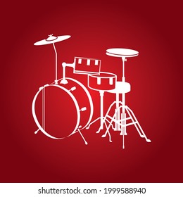 Drum icon vector illustration logo  design template and background.