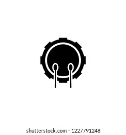drum icon. drum vector illustration on white background for web and apps.