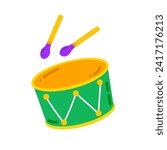 Drum icon vector isolated on white background for your web and mobile app design, Drum logo concept