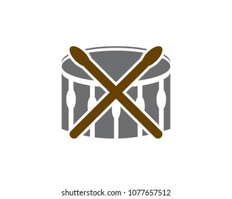 Drum Icon Vector Logo Template Illustration Design