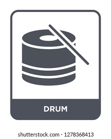 drum icon vector on white background, drum trendy filled icons from Brazilia collection, drum vector illustration