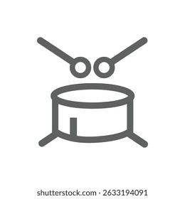 ícone de tambor, forma de vetor de tambor, ilustração de fundo branco