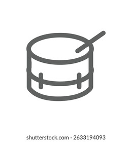 ícone de tambor, forma de vetor de tambor, ilustração de fundo branco