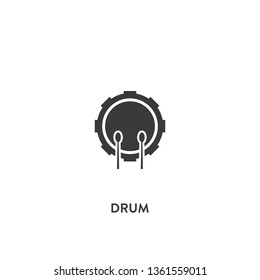 drum icon vector. drum sign on white background. drum icon for web and app