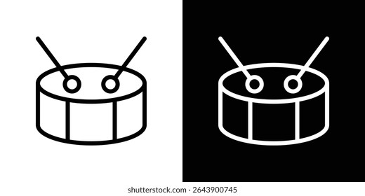 ícone do tambor vetor elemento simples ilustração editável