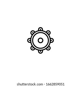 Drum Icon vector templates illustrator graphic design thin line icon on white background good for Music