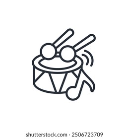 Drum icon. vector.Editable stroke.linear style sign for use web design,logo.Symbol illustration.