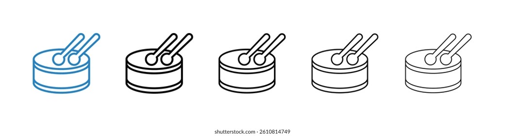 Drum icons collection vectors for web ui