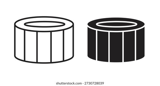 Iconos de tambor para el diseño. Trazo fácilmente editable. Diseño plano moderno.