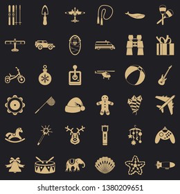 Drum icons set. Simple style of 36 drum vector icons for web for any design