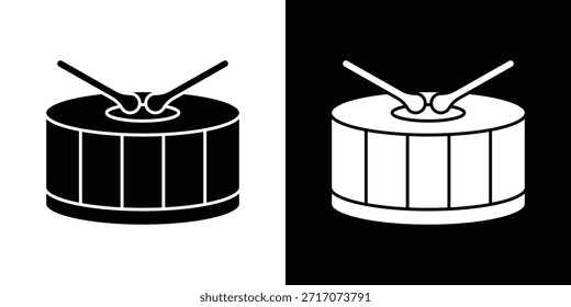 Drum Icons Vektor Silhouette Design. Grafik-Design-Illustration mit Vektorgrafik.