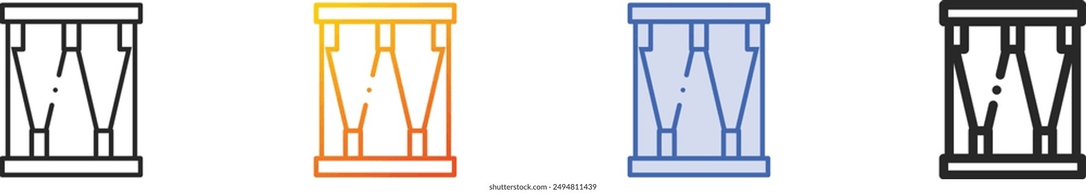 drum icon.Thin Linear, Gradient, Blue Stroke and bold Style Design Isolated On White Background