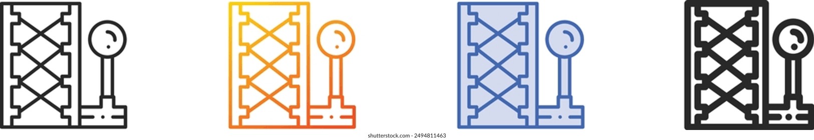 drum icon.Thin Linear, Gradient, Blue Stroke and bold Style Design Isolated On White Background