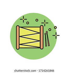 Drum illustrations are used on various important events