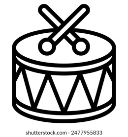 Drum independence day culture vector