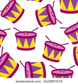 Drum instrument background design, Music sound melody song musical art and composition theme Vector illustration