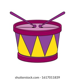 Drum instrument design, Music sound melody song musical art and composition theme Vector illustration