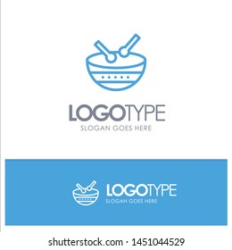 Drum, Instrument, Irish, Parade Blue Outline Logo Place for Tagline