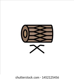 Drum, Instrument, Irish, Parade, St. Patrick Business Logo Template. Flat Color