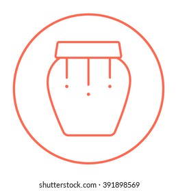 Drum instrument line icon.