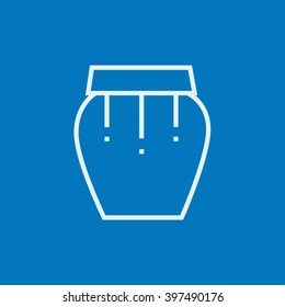 Drum instrument line icon.
