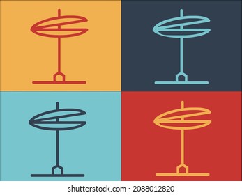 Drum Instrument Logo Template, Simple Flat Icon of instrument,music,drum