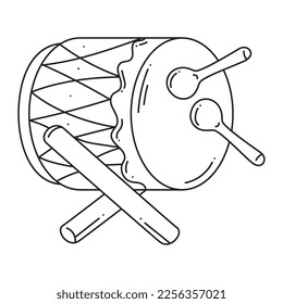 drum instrument musical sketch icon