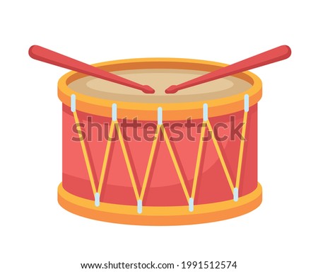 drum instrument toy isolated icon