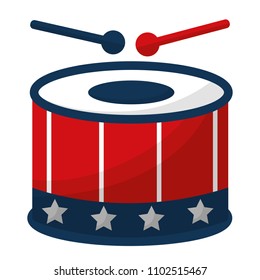 drum instrument with usa flag