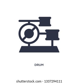 drum isolated icon. Simple element illustration from brazilia concept. drum editable logo symbol design on white background. Can be use for web and mobile.