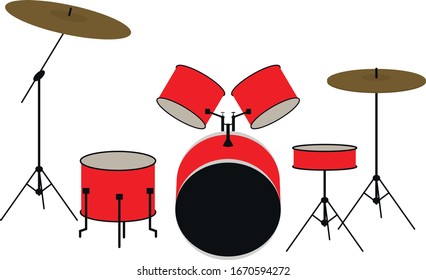drum isolated on white background. illustration vector