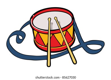 Drum isolated(Vector illustration)