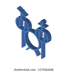 Drum isometric left top view 3D icon