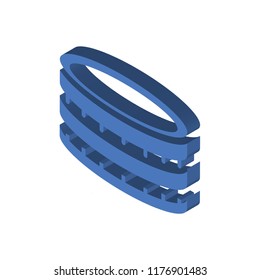 Drum isometric left top view 3D icon
