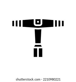 drum key tool glyph icon vector. drum key tool sign. isolated symbol illustration