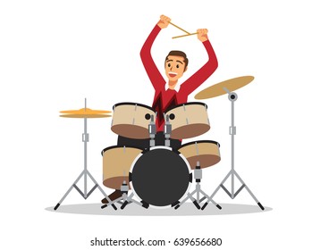  drum kit  and drummer  (drums, instruments, musical) 