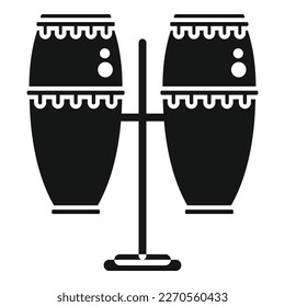 Drum kit icon simple vector. Music instrument. Acoustic drummer