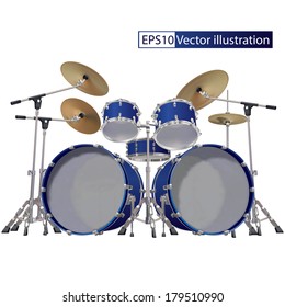 Drum Kit isolated on a white background