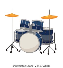 Drum-Kit auf weißem Hintergrund