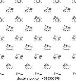 Drum kit pattern. Simple illustration of drum kit vector pattern for web