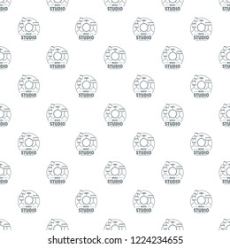 Drum kit pattern vector seamless repeat for any web design